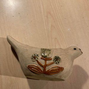 Vintage scandinavian pottery in the shape of a bird. Ceramic Hanging Flower Pot